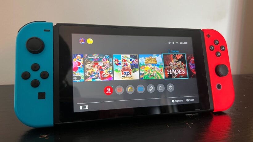 Главный экран на Nintendo Switch
